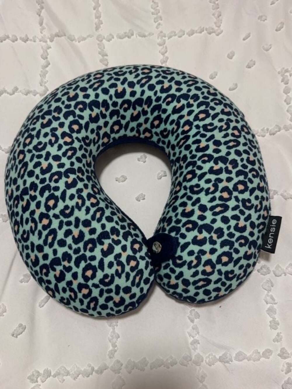 Kensie Leopard Print Travel Neck Pillow